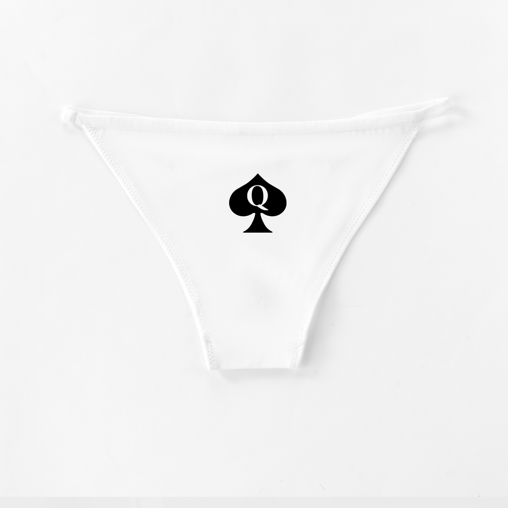 QoS Panties, White, Sexy Women Hot Panties, String Bikini, Sizes S, M, L and XL.