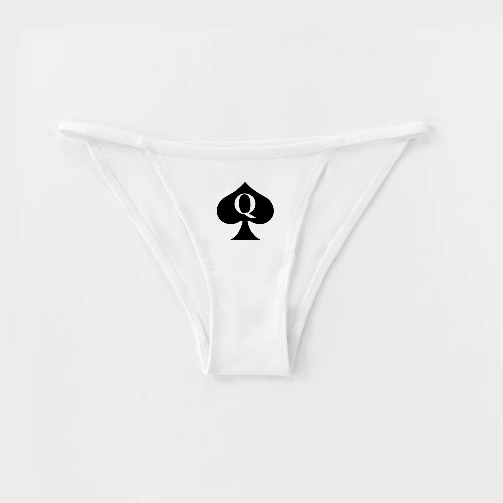 QoS Panties, White, Sexy Women Hot Panties, String Bikini, Sizes S, M, L and XL.